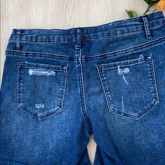 Altar'd State Cut Off Denim Distressed Frayed Hem Jean Shorts 26 - Picture 3 of 9